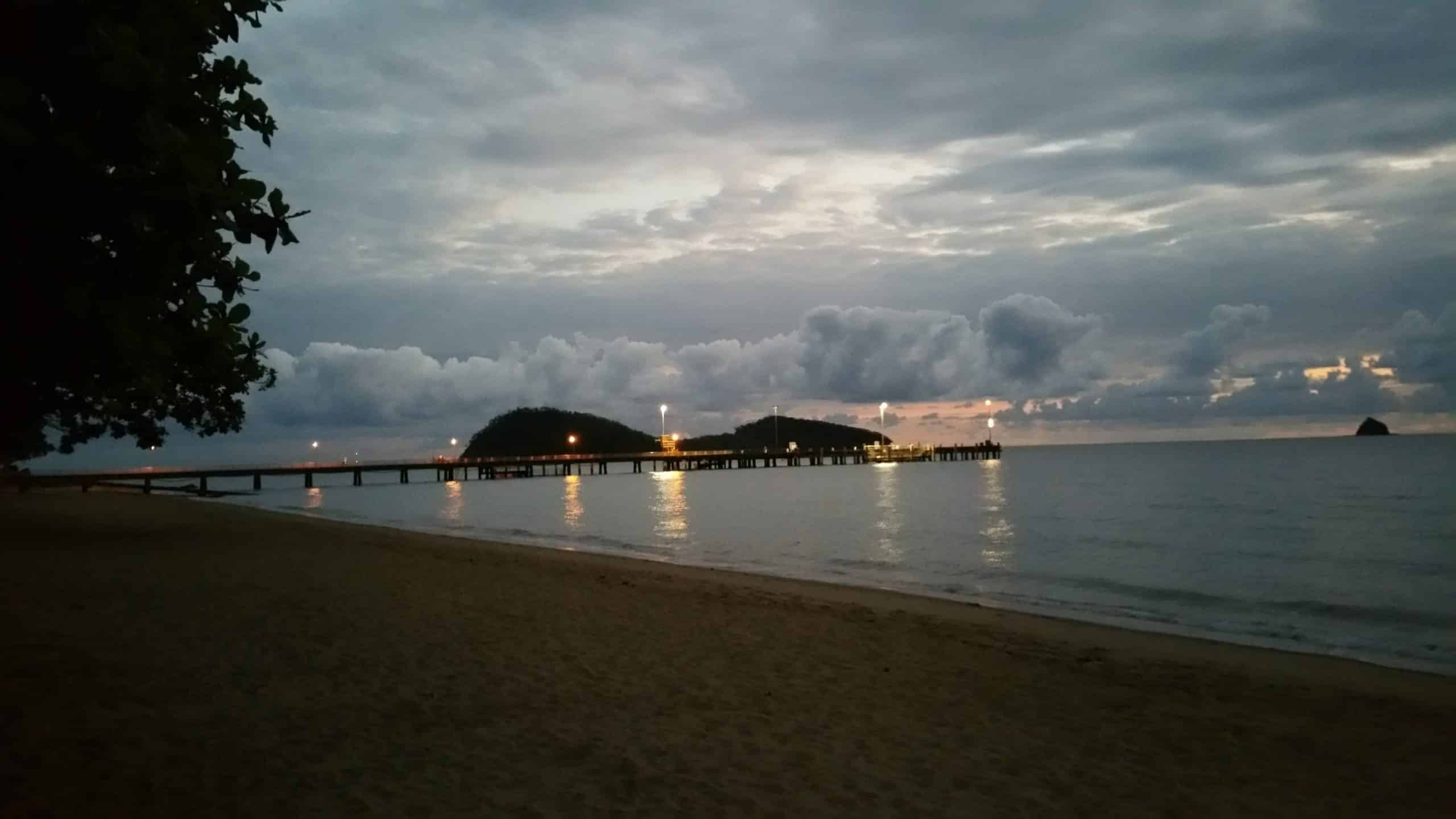 Phuket Beach at night before sunrise