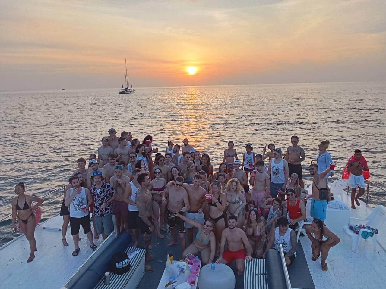 Sunset on the Phuket Party Boat Sunset on the Phuket Party Boat