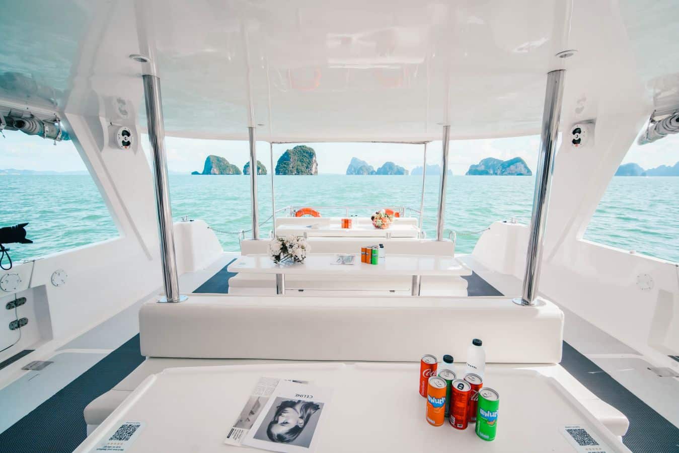 view of seating area James Bond Luxury Boat view of seating area James Bond Luxury Boat