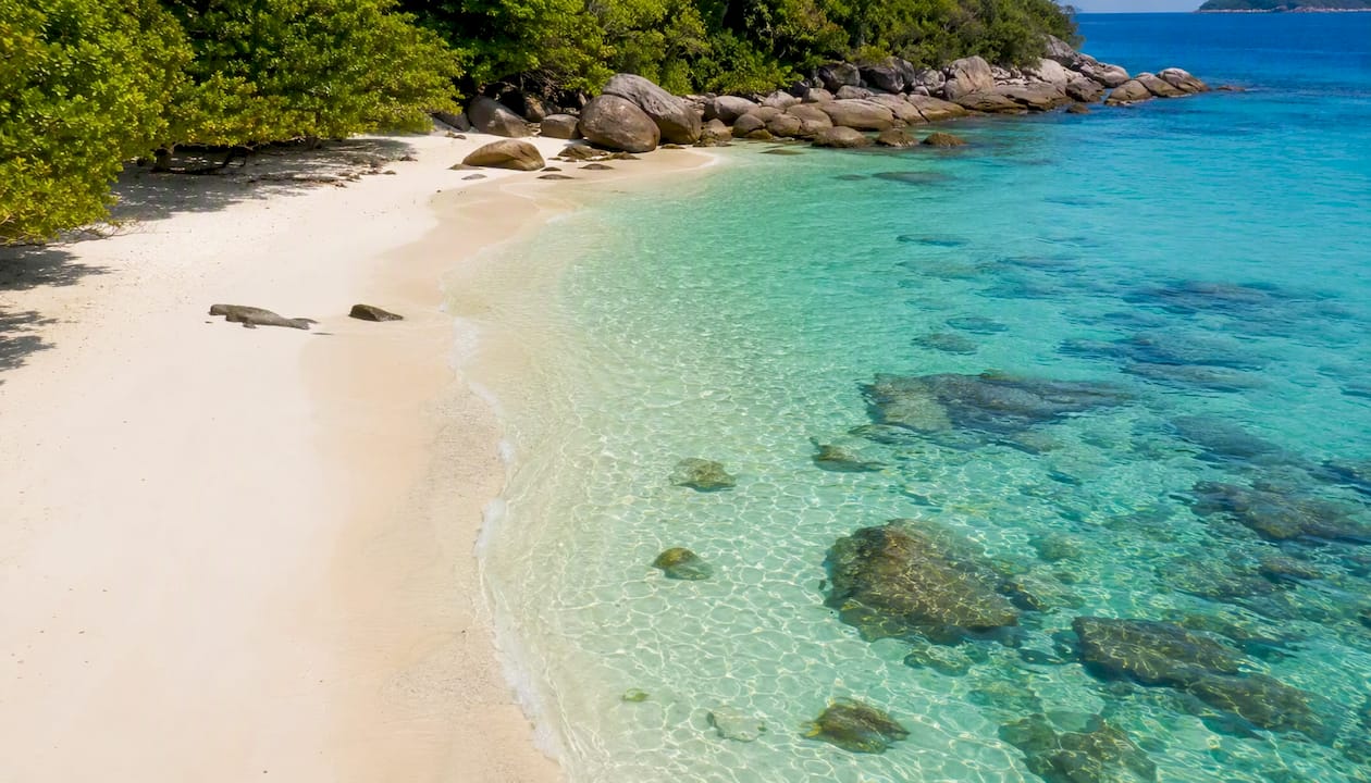 Pristine secluded Similan Island beach