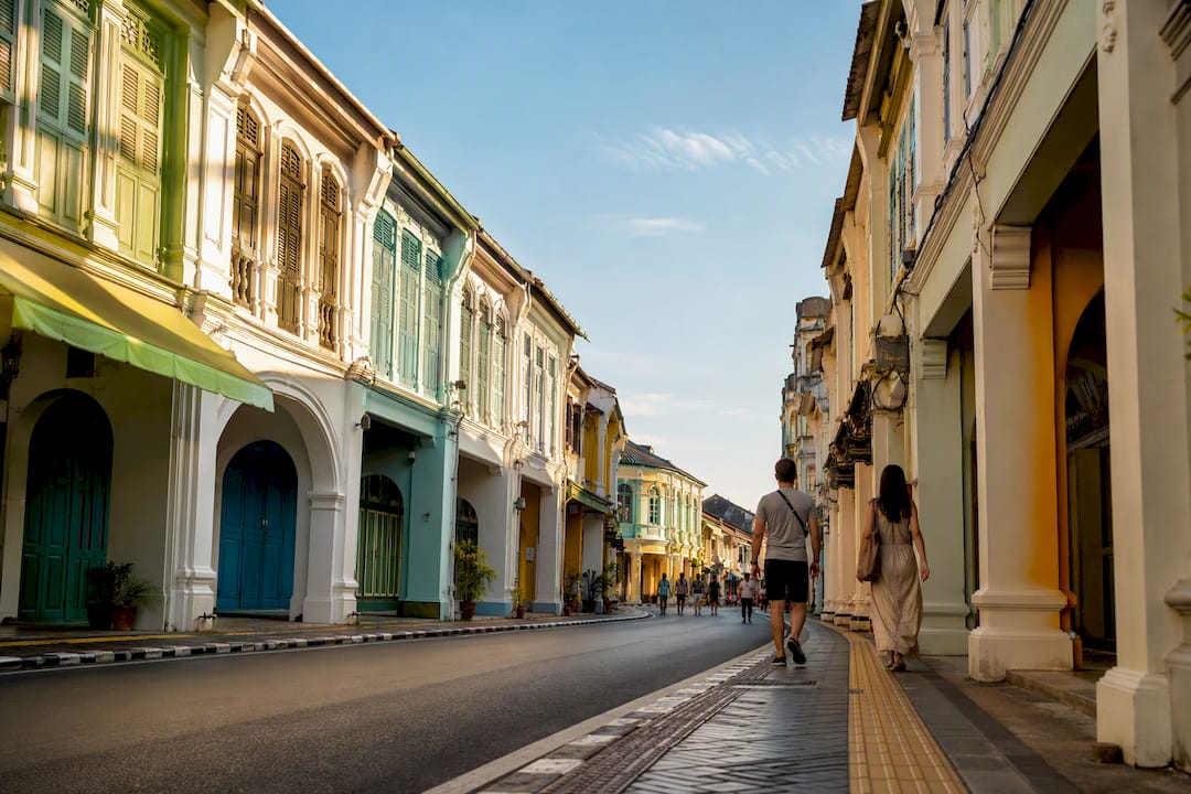 Sino-Portuguese shophouses along Thalang Road