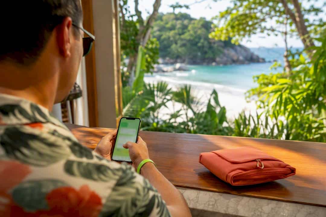 Traveler messaging a Phuket tour operator