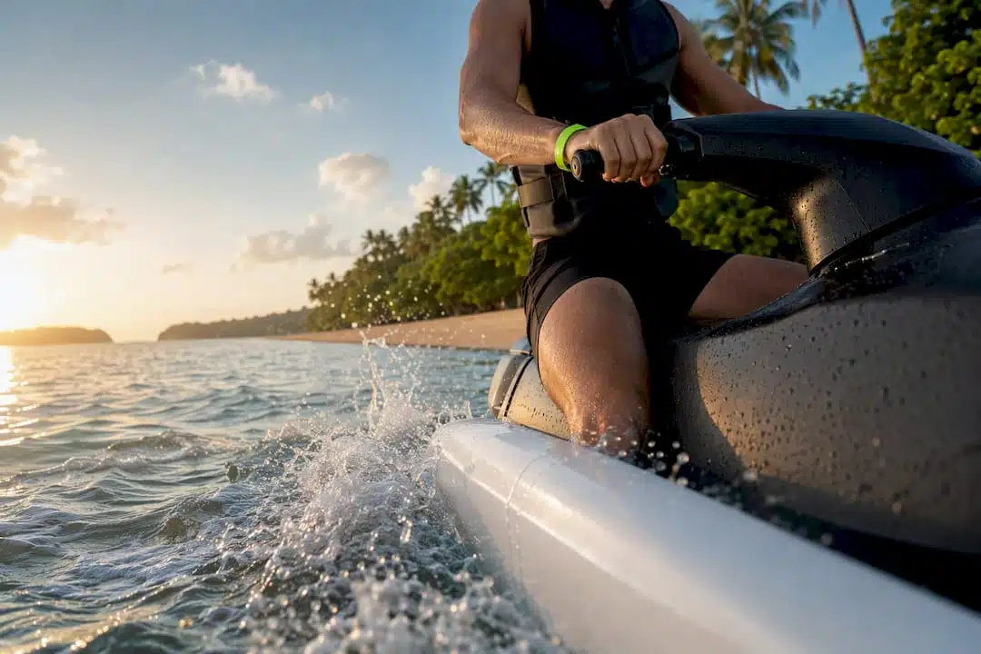 Jet ski rider near Phuket beach launch